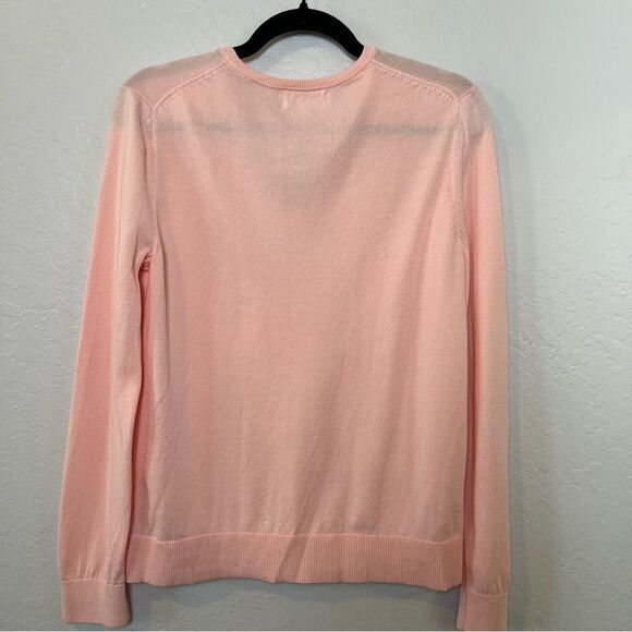 Banana Republic Women’s Forever Sweater Lightweight Soft Pink V-Neck Size M - Picture 4 of 7